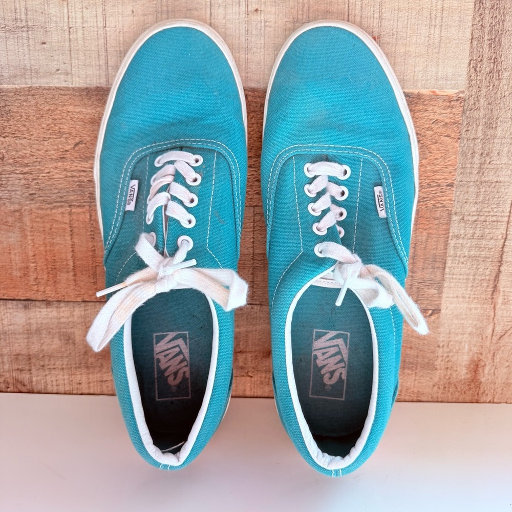 Vans Classic Teal Green Blue Canvas Skater Shoes Sneakers